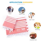 Beach Promotional Turkish Towels Beach With Bag 100% Cotton Organic Customised
