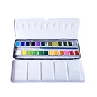 Factory Direct 24 Colors water color paint set cake packaged into black tin box