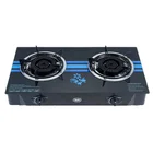 2019 Hot sell Table Glass 2 Cast Iron Integrated burner Gas Stove for Middle and High Market