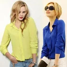 work wear women shirt casual solid elegant ladies chiffon office blouse top new fashion summer formal Blusas Femininas