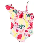 One Piece Women Bikinis Baby Girls Floral Swimsuit Kids Swimwear Daughter Beach Children Bathing Swimming Suits