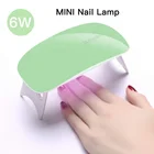 Nail beauty salon white pink mini folding cordless USB charging 6W quick dry nail dryer portable uv lamp