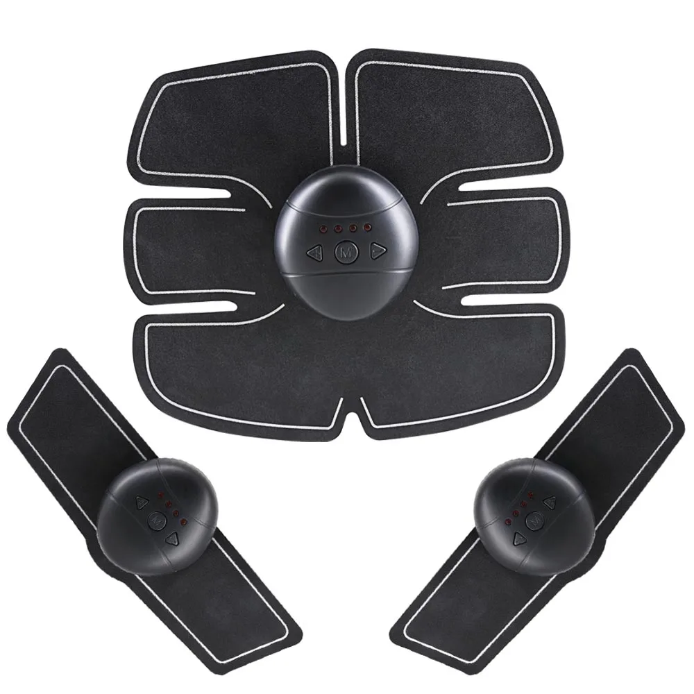 Stimulateur Musculaire EMS Portable - Appareil Fitness Avec 10 Patchs - Training à Domicile Ou Voyage