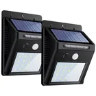 Waterproof Rechargeable House Garden Yard Wall Fence Night All in One Led Motion Sensor Solar Power Lighting