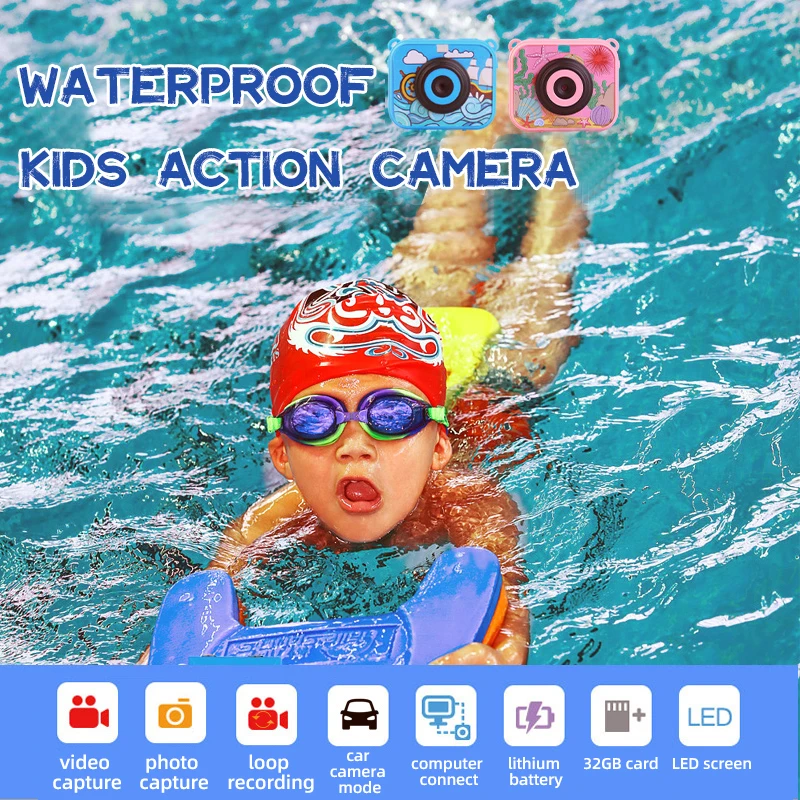 Waterproof Children Cameras Sport Action CMOS HD 1080P Digital Video Camera For Kids