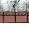 brown wood plastic Privacy Fence Panels/ cheap wpc fence, wpc paneles Good quality and low price wpc outdoor garden fence