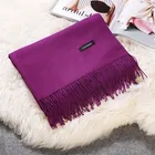 Blanket quality tassel solid winter wholesale womens 100 cashmere scarf in pakistan