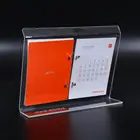 Customized printed acrylic desk loose-leaf calendar table stand