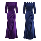 lace sleeves strapless draped in evening dresses party famale women Sexy dresses