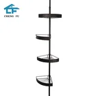 New fashion telescopic shower bathroom corner shelves pole caddy for bathroom