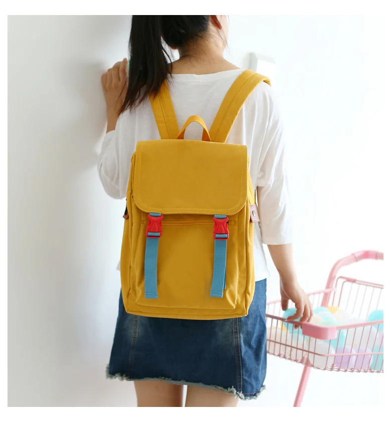 product-GF bags-mochilas 2020 Korean Canvas Women Gray BackpackKawaii Travel School Bag Pack for Tee