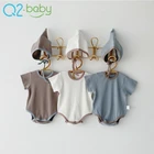 Short Stock Baby Romper Summer Infant Jumpsuit Short Sleeve Newborn Clothes Baby Romper With Hat 3587
