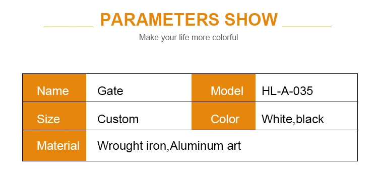 Customized all-weather rust proof durable courtyard patio Aluminum fence villa garden gate