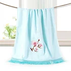 beautiful flower pattern embroidery macrame bath towel 100% cotton