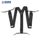 Leather Suspender Factory Wholesale Adjustable Pure Color Leather Clip Suit Pants Suspender
