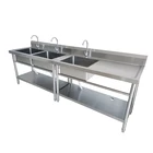 304 commercial single bowl Stainless Steel Handmade Undermount Kitchen fish cleaning table Sink