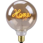 New products flexible led filament lamp G125 2.4W soft filament letter words led decorative bulb light