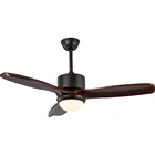 New design wood ceiling fan blades capacitor 220 volt or 110 volt remote control dining room ceiling fan with lamps