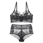 High quality sexy woman underwear net bra and panties sets