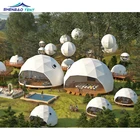 Custom White Geodesic Dome Tent Steel Frame Camping Hotel