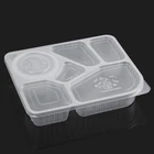 Disposable Microwaveable Food Packaging Transparent PP Lunch Bento Packages Take Away Meal Box