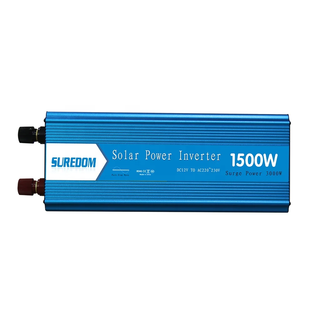Suredom 1000w Power Inverter Modified Sine Wave DC12v to AC220v 2000w Peak Power Portable Home Use