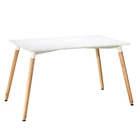 Wholesale Nordic popular MDF dining table and 4 chairs modern fashional wood dining table set