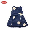 OEM/ODM Factory Polk Dot Little Girl Dresses Sleeveless Satin Baby Girl Party Dress