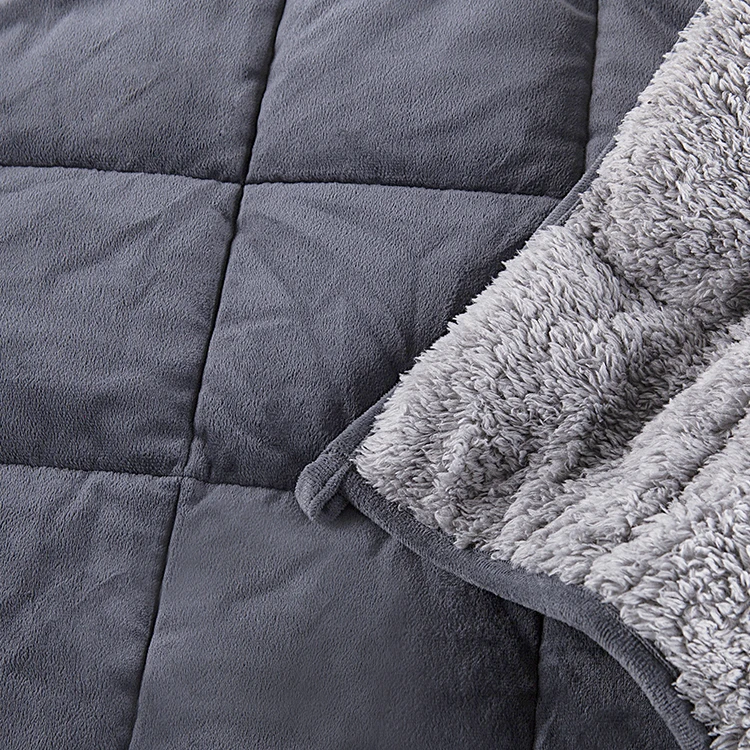 Custom Grey Sensory Blankets for Winter Christmas Gravity Fleece Throw Weighted Blanket