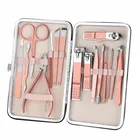 Travel Mini Nail Clippers Kit Pedicure Care Tools 16pcs Manicure Set Stainless Steel Grooming kit