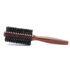 High quality hair brush black bamboo round 360 wave paddle hair roll brush for salon curly hair