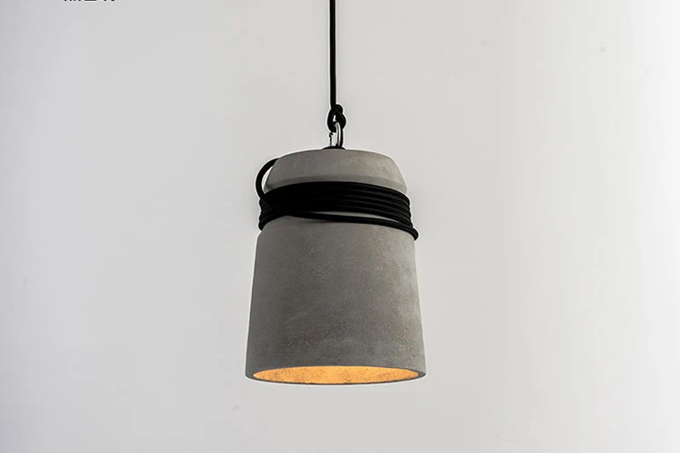 Cement industrial loft concrete chandelier bar modern pendant light