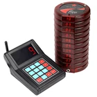 wireless fast food call equipment queue coaster pager/paging system for restaurant