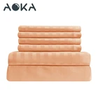 AOKA USA Full Size 6 Piece Stripe Latest Sheet Luxury Bedding Sheet Sets