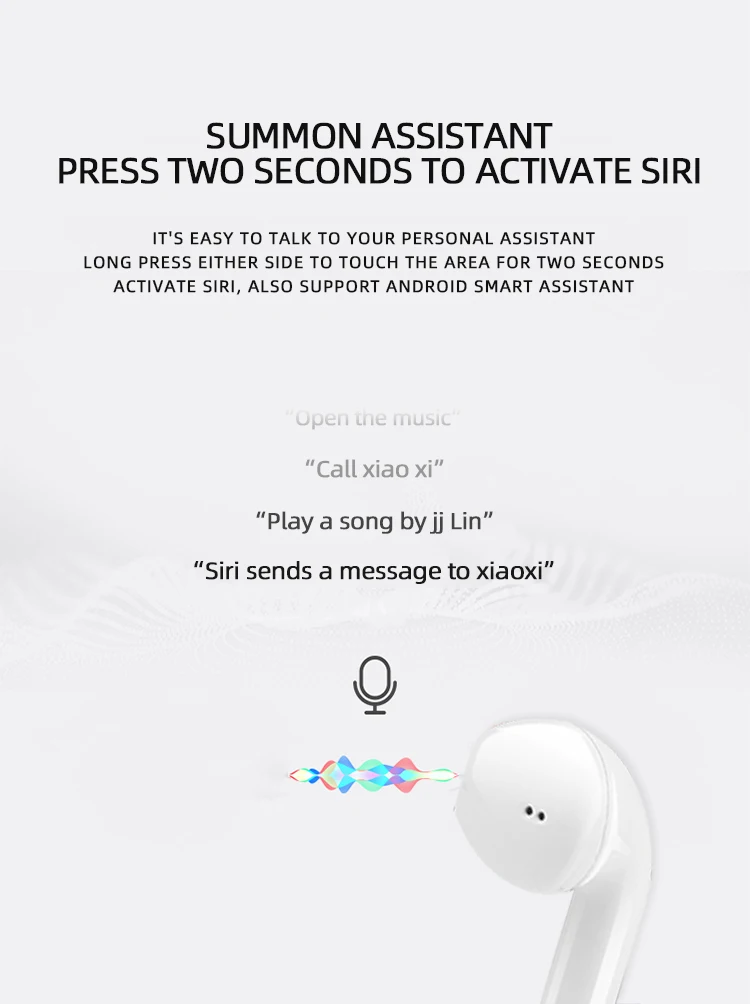 Bluetooth Earbuds earphones V5.0 KY06 in-Ear Earphones with Premium Sound and Deep Bass Smart Touch Control Built-in Mic - ANKUX.COM