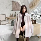 Warmer Sheep Lamb Fur Shearling Leather Sheepskin Coat For Woman Winter Coat Woman Clothing