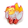 High quality dyed pink animal bird enamel pin badge custom lapel pins no minimum