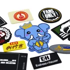 Iron on Embossed Custom Private Brand Name 3D Logo Garment Soft PVC Rubber Patch Labels for Clothing