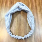 Women Cotton Striped Headwear Cross Knotted Hair Band Elastic Hairband Hair Accessory