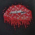 Design T Shirt Design Motifs Custom Beauty Lips Bling Kiss Rhinestone Motifs Design Heat Transfer For T Shirt