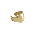 Korean S925 sterling silver earring glossy minimalist wild personality ear buckle no pierced ear clip women earring