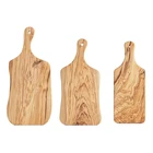 Customized Logo Real Olive Wood Rectangle Shape Serving Cutting Board