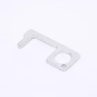 Zinc Alloy Door Opener Hygiene Non-Contact Antimicrobial Press Elevator Tool Hand Keychain Free