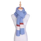 2019 Latest New Style Plain Dyed Acrylic Long Size Knitted Scarf Women And Men For Winter Season