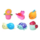 CQS610-7 Children Funny Gifts Plastic PVC Bath Toys For Kids Baby 8 Animals Swimming Floating Bath Toy Play Set