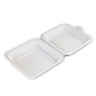 Eco-friendly biodegradable corn starch plastic food container disposable take away lunch box