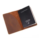Wallet Passport Use Customized Original Leather Genuine Cowhide Leather Travel Card Wallet Passport Holder