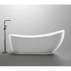 Acrylic Classical Bathtub, Freestanding Tub with Manual Drainer