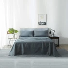 Custom cheap Solid Color Friendly home Brushed fabric bedding sheet set of four sets