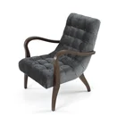 High Quality American Style Comfortable Living Room Furniture High Back Lounge Single Sofa Couch